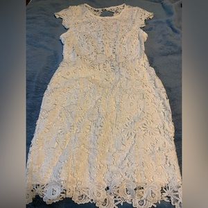 White lace dress. Size large. Brand Lulu’s. Great condition.